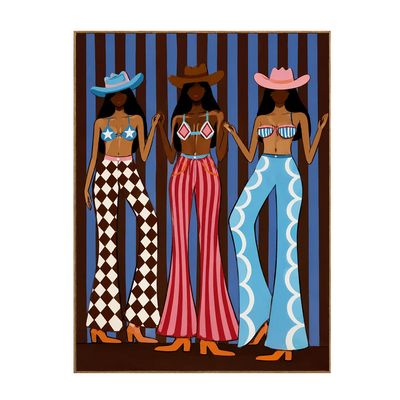 Three Cowgirls Western Wall Art | Olyrel
