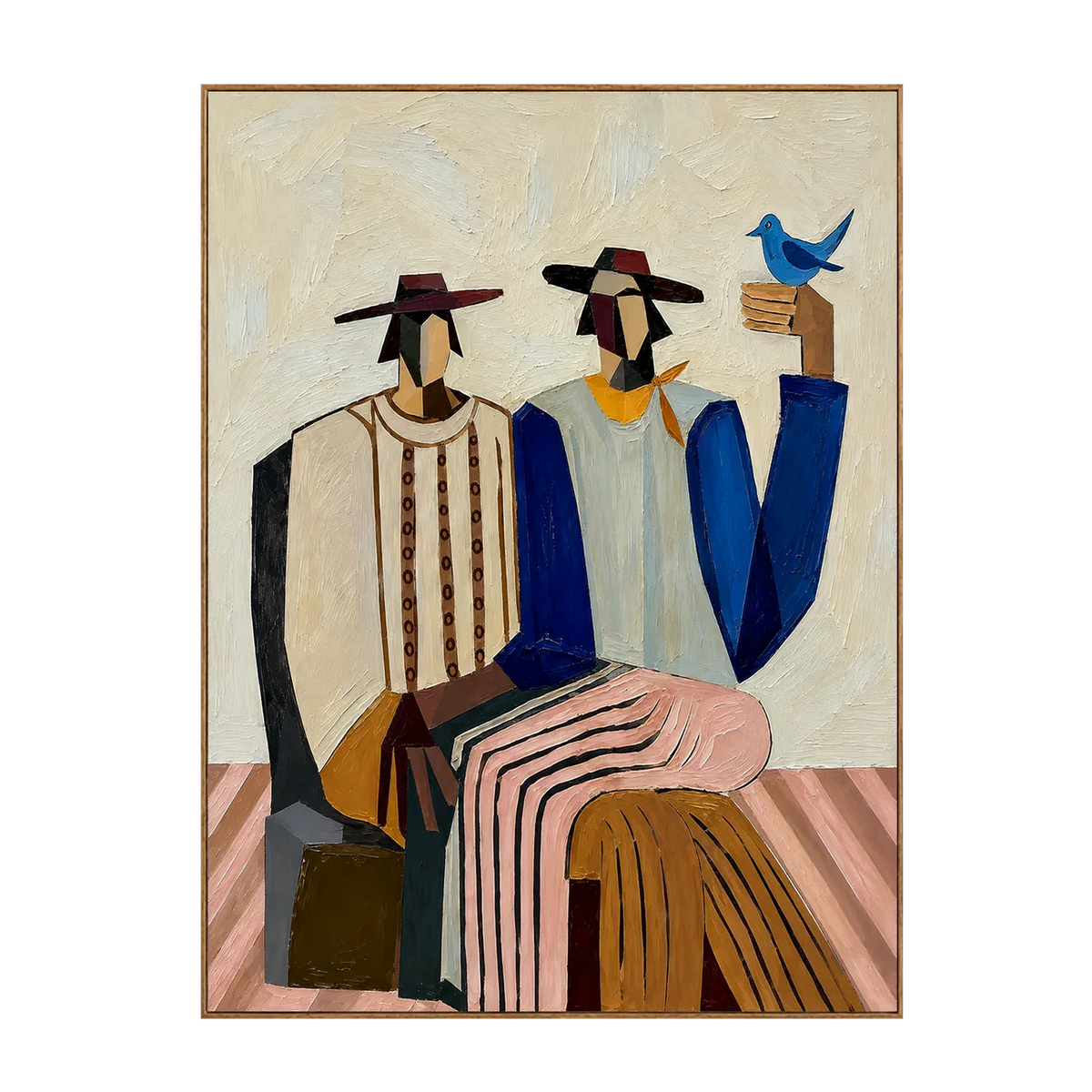 Gathered Figures Modern Wall Art | Olyrel