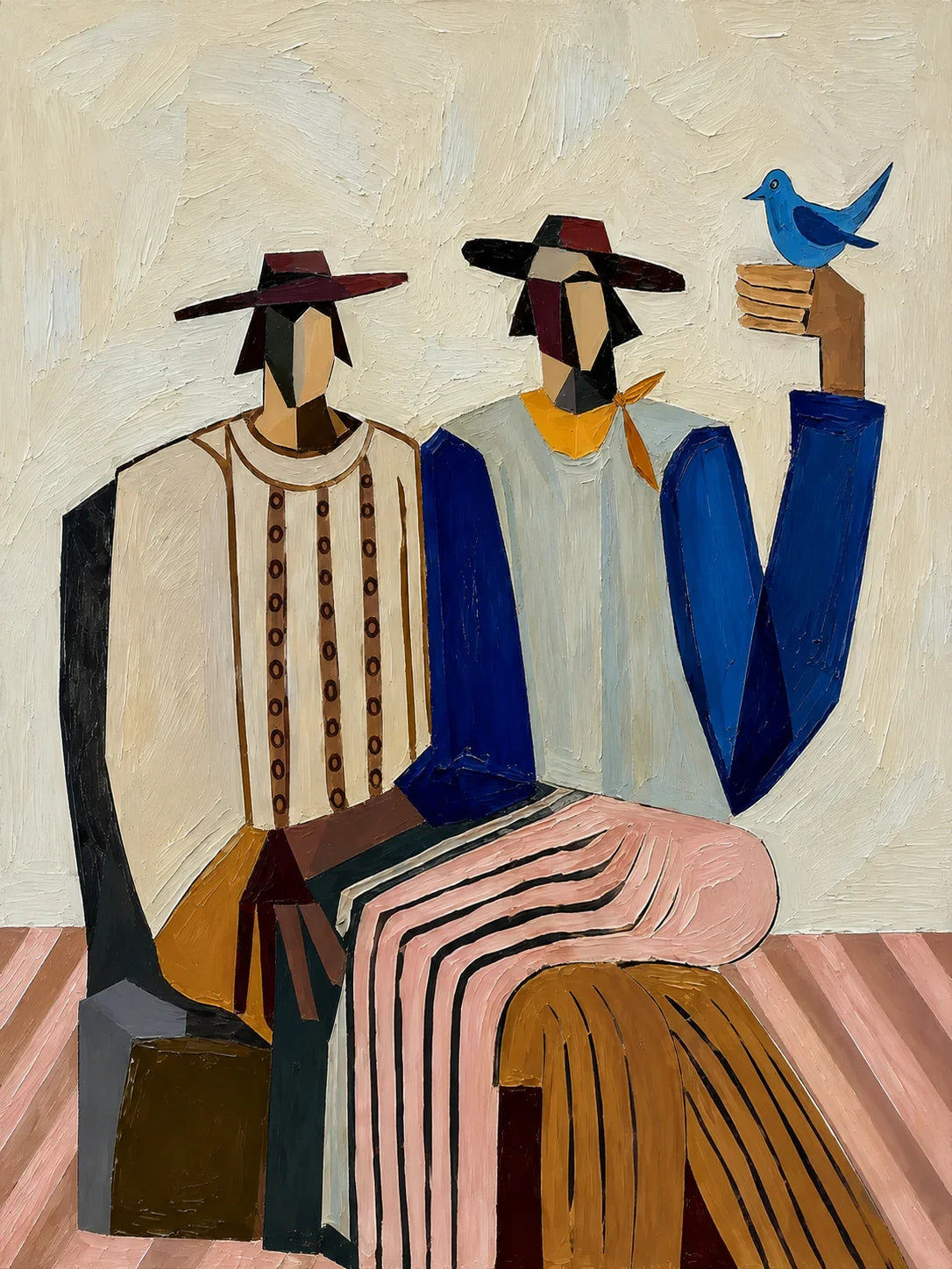 Gathered Figures Modern Wall Art artwork view | Olyrel