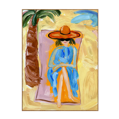 Sunlit Cowgirl Portrait Wall Art | Olyrel