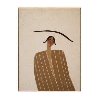 Quiet Striped Figure Wall Art | Olyrel