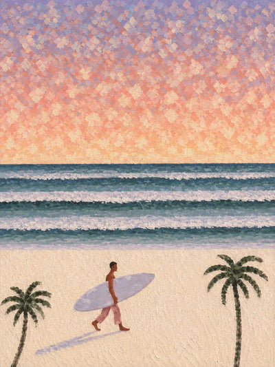 Pastel Surf Horizon Wall Art artwork view | Olyrel