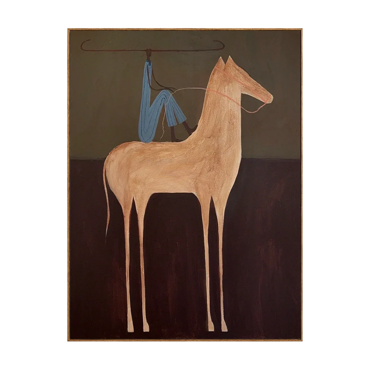 Horse and Rider Minimal Wall Art | Olyrel