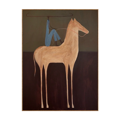 Horse and Rider Minimal Wall Art | Olyrel