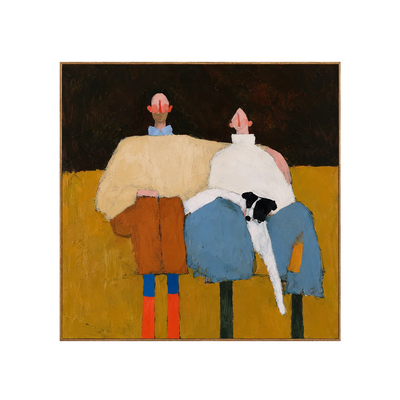 Two Friends Color Block Wall Art | Olyrel