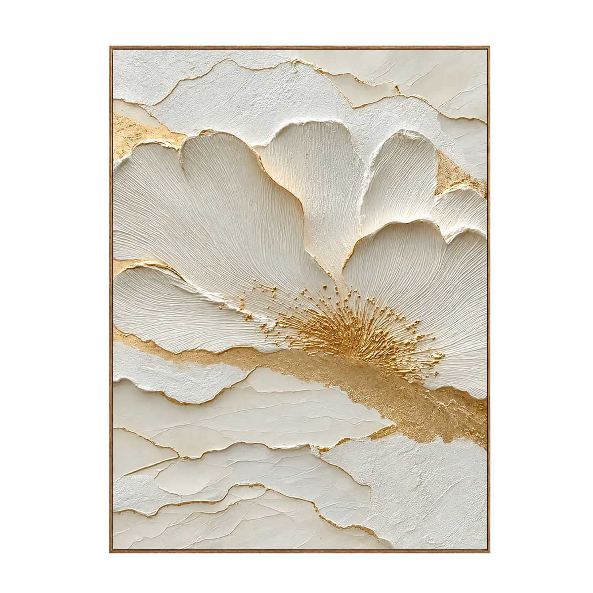 Ivory Bloom Relief Wall Art | Olyrel