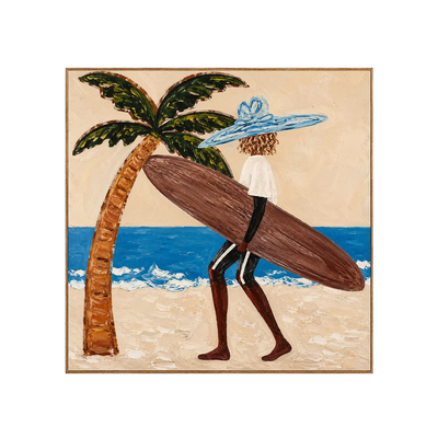 Blue Hat Surfer Wall Art | Olyrel