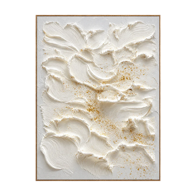 Ivory Petal Texture Wall Art | Olyrel