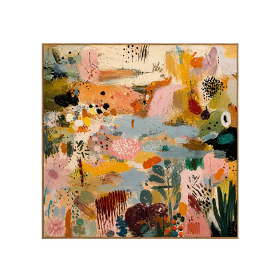 Pastel Garden Marks and Colorful Layers Wall Art | Olyrel