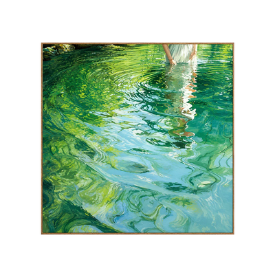 White Dress Reflected in Emerald Water Wall Art | Olyrel