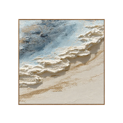 Blue Tide and Sculpted Foam Coastal Wall Art | Olyrel