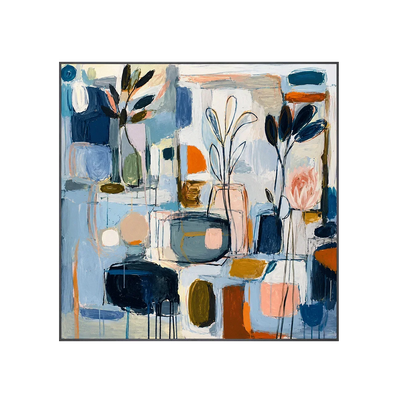 Blue Studio Floral Wall Art | Olyrel