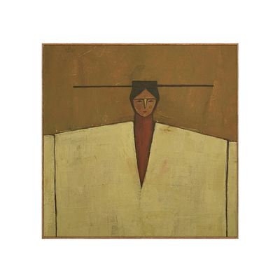 Ochre Poise with Broad Cream Shoulders Wall Art | Olyrel