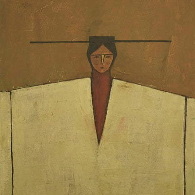 Ochre Poise with Broad Cream Shoulders Wall Art artwork view | Olyrel