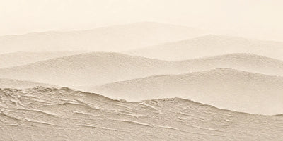 Soft Beige Hills in Layered Panoramic Relief Wall Art artwork view | Olyrel