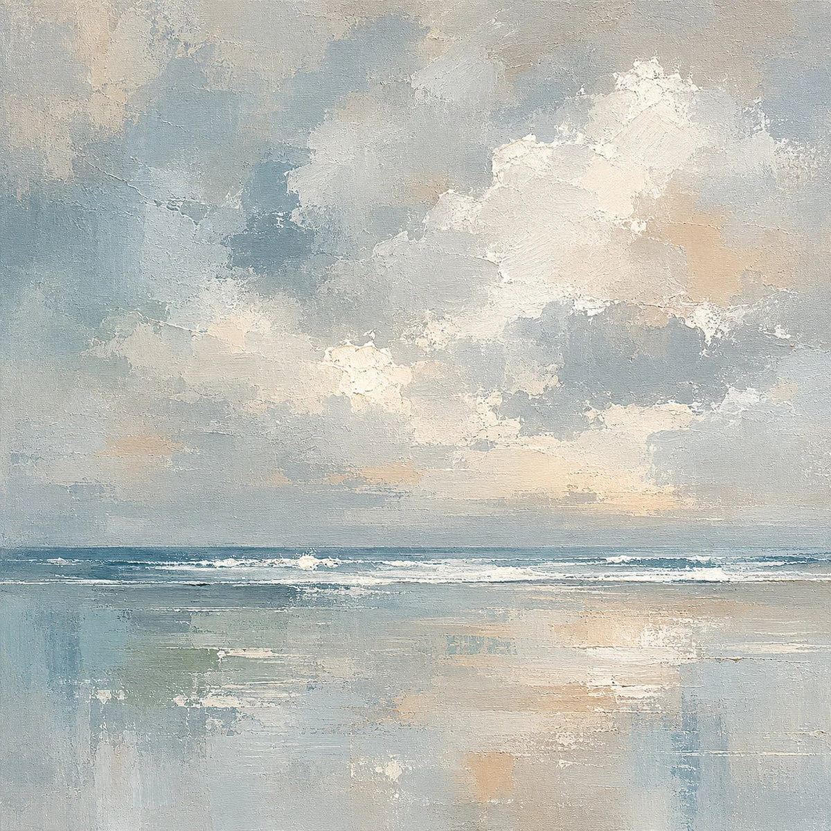 Original artwork view of Cloudbreak Horizon Coastal Wall Art | Olyrel