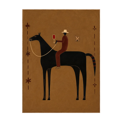 Equestrian Toast beneath a Cream Hat Wall Art | Olyrel