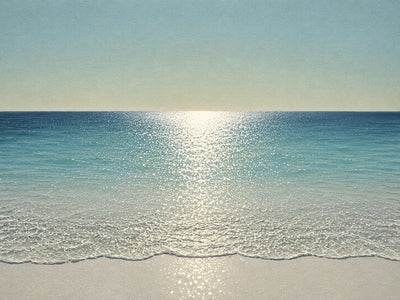Original artwork view of Crystal Tide Coastal Wall Art | Olyrel