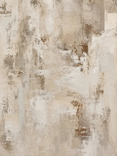 Weathered Cream and Warm Taupe Layers Wall Art artwork view | Olyrel