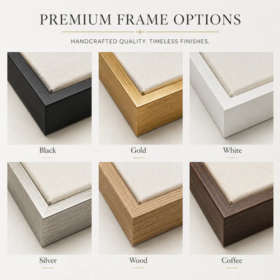 Colorful Loops and Spontaneous Black Lines Wall Art frame options detail | Olyrel