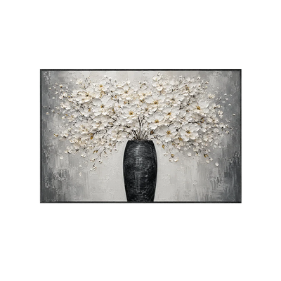 Ivory Bloom Vase Wall Art | Olyrel