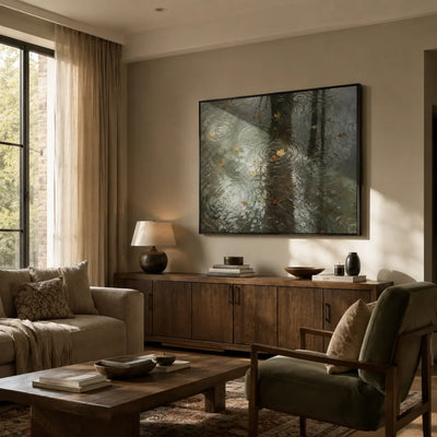 Rain Mirror City Wall Art lifestyle view 4 | Olyrel
