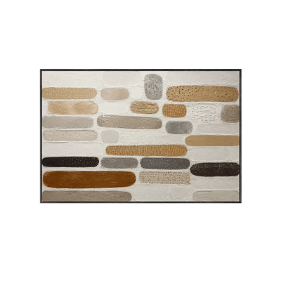 Neutral Capsule Textured Wall Art | Olyrel