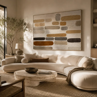 Neutral Capsule Textured Wall Art lifestyle view 3 | Olyrel