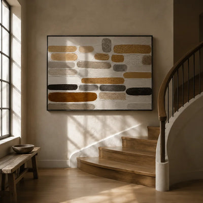 Neutral Capsule Textured Wall Art lifestyle view 6 | Olyrel