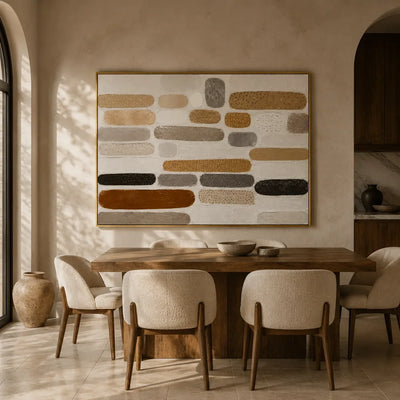 Neutral Capsule Textured Wall Art lifestyle view 8 | Olyrel