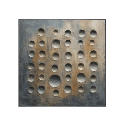 Slate Circles Textured Wall Art | Olyrel