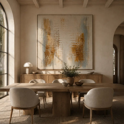 Rust Grid Textured Wall Art lifestyle view 5 | Olyrel