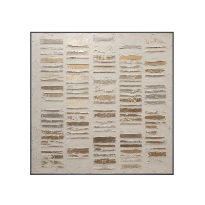 Ivory Stripe Relief Wall Art | Olyrel