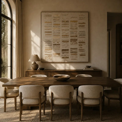 Ivory Stripe Relief Wall Art lifestyle view 5 | Olyrel