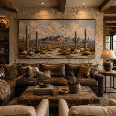 Saguaro Desert Landscape Wall Art lifestyle view 6 | Olyrel