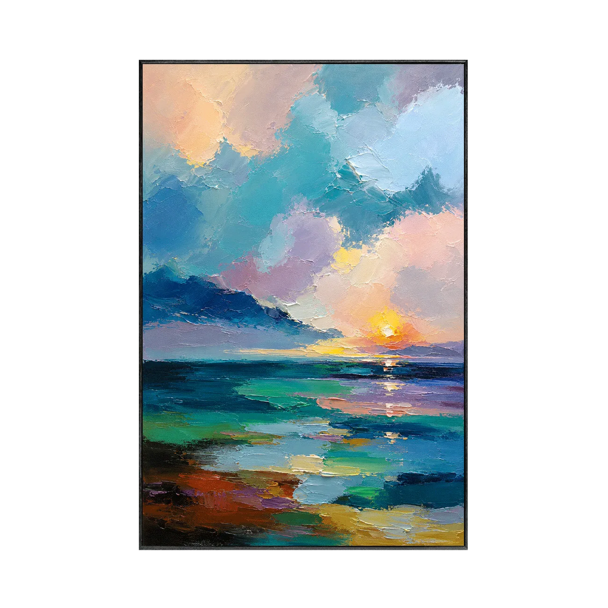 Prism Sunset Coastal Wall Art | Olyrel