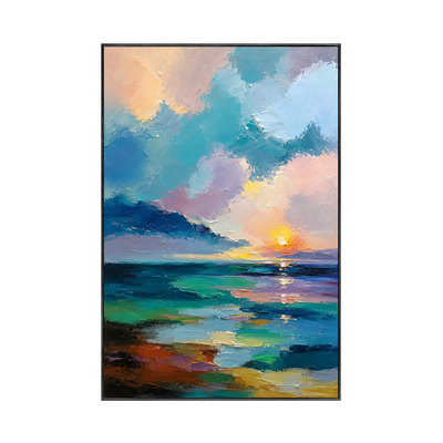 Prism Sunset Coastal Wall Art | Olyrel