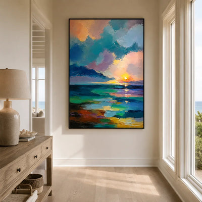 Prism Sunset Coastal Wall Art lifestyle view 5 | Olyrel