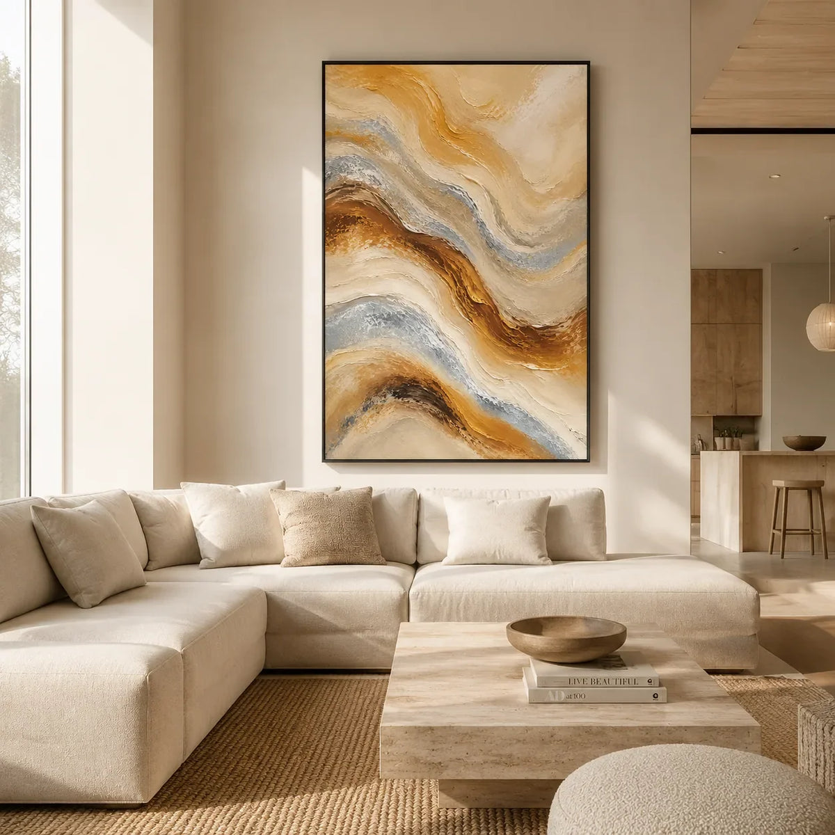 Sandstone Flow Textured Wall Art lifestyle view 3 | Olyrel