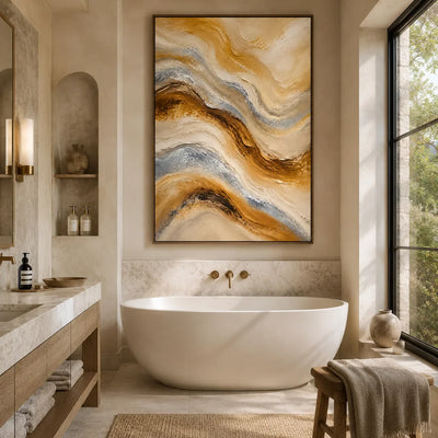 Sandstone Flow Textured Wall Art lifestyle view 6 | Olyrel