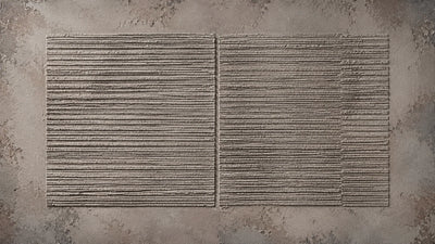 Charcoal Ribbed Relief Wall Art lifestyle view 2 | Olyrel