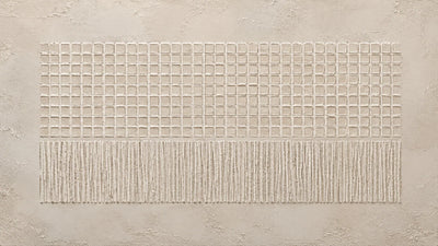 Ivory Grid Relief Wall Art lifestyle view 2 | Olyrel