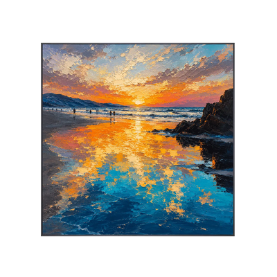 Golden Tide Sunset Wall Art | Olyrel