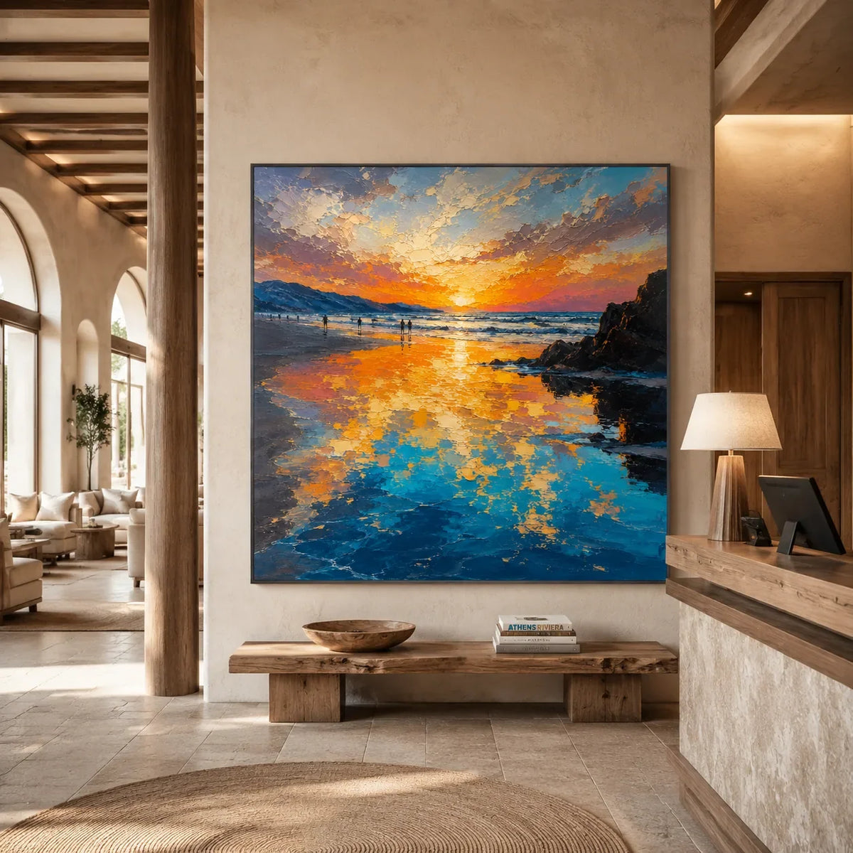 Golden Tide Sunset Wall Art lifestyle view 5 | Olyrel