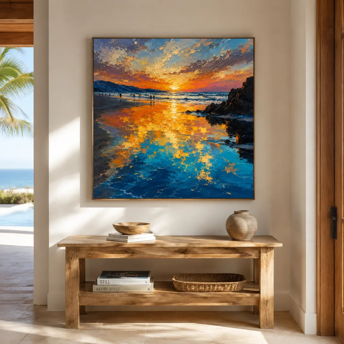 Golden Tide Sunset Wall Art lifestyle view 6 | Olyrel