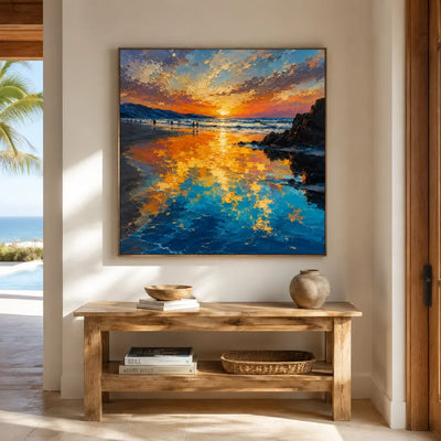 Golden Tide Sunset Wall Art lifestyle view 6 | Olyrel