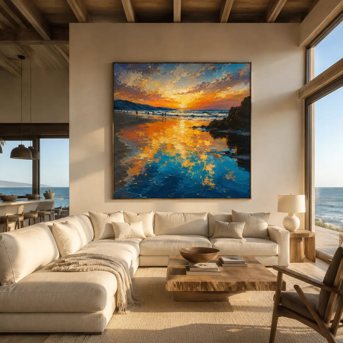 Golden Tide Sunset Wall Art lifestyle view 7 | Olyrel