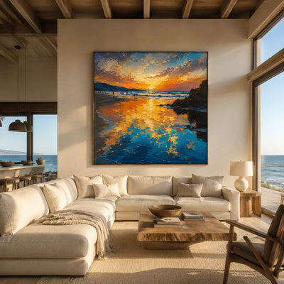 Golden Tide Sunset Wall Art lifestyle view 7 | Olyrel