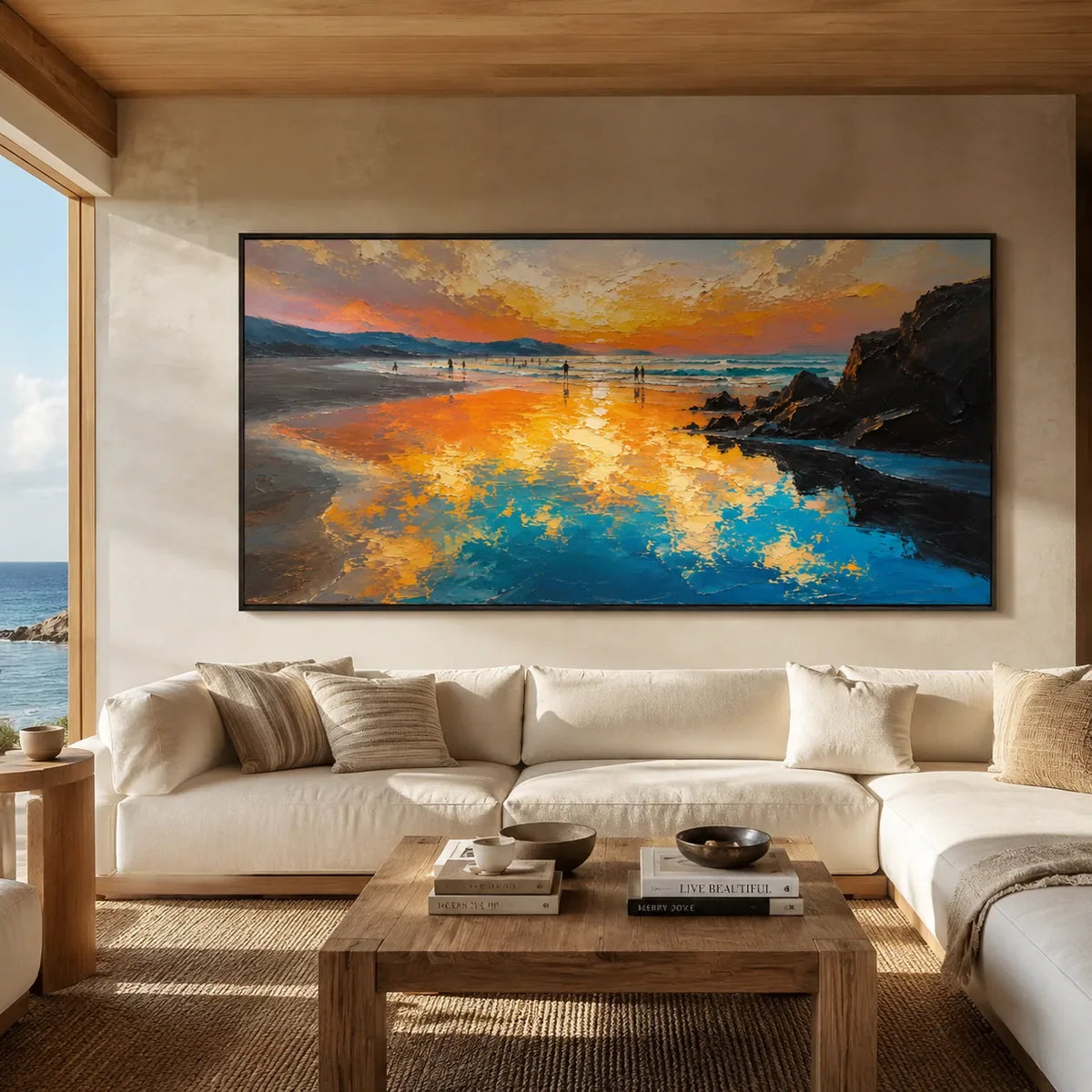 Sunset Cove Coastal Wall Art lifestyle view 3 | Olyrel