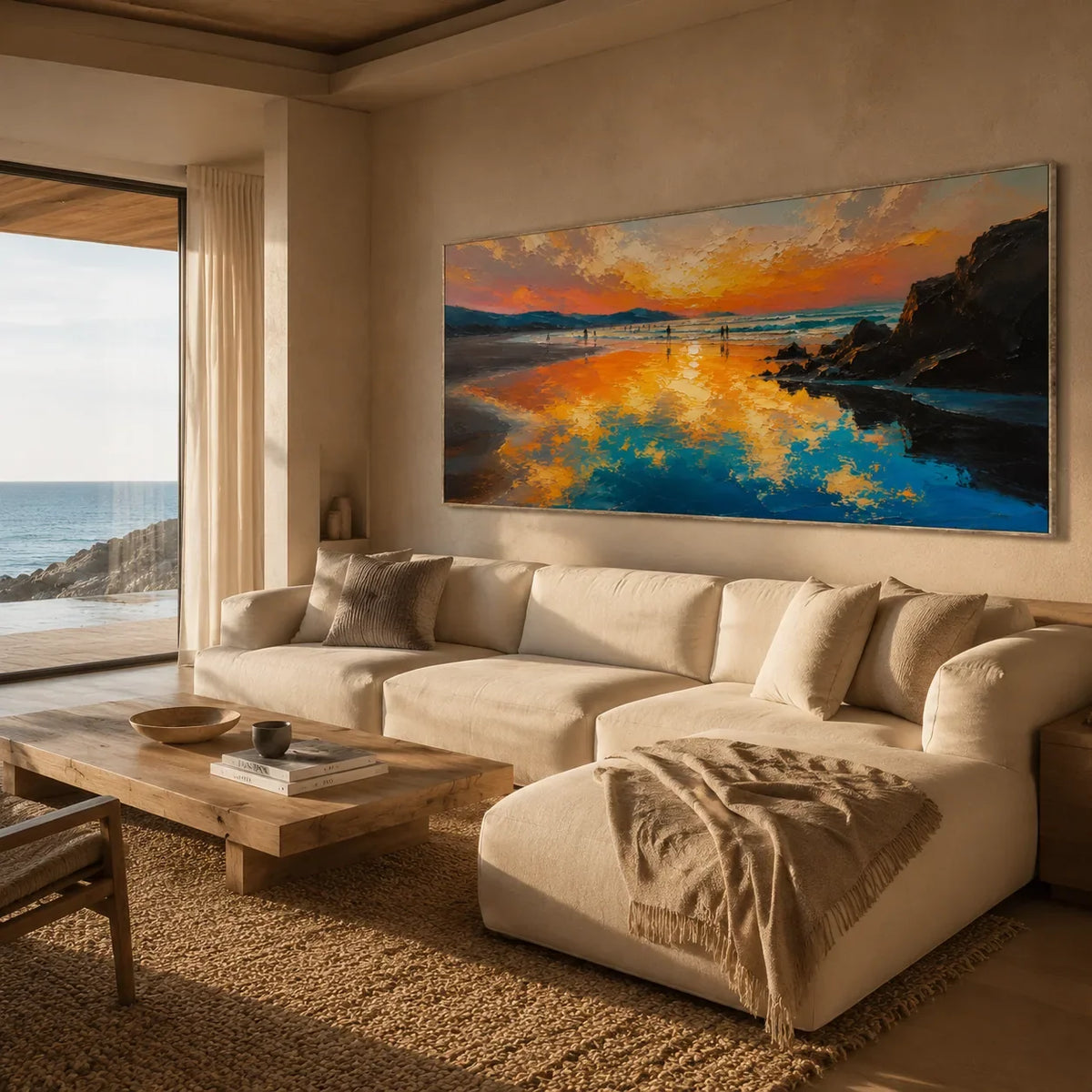 Sunset Cove Coastal Wall Art lifestyle view 4 | Olyrel